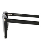 Saint Laurent Mens Square/Rectangle Black Black Black Fashion Designer Eyewear