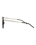 Saint Laurent Mens Square/Rectangle Black Silver Black Fashion Designer Eyewear