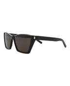 Saint Laurent Womens Cat Eye Black Black Black Fashion Designer Eyewear