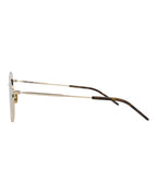 Saint Laurent Mens Round/Oval Gold Gold Green Fashion Designer Eyewear