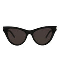 Saint Laurent Womens Cat Eye Black Black Black Fashion Designer Eyewear
