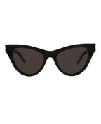 Saint Laurent Womens Cat Eye Black Black Black Fashion Designer Eyewear