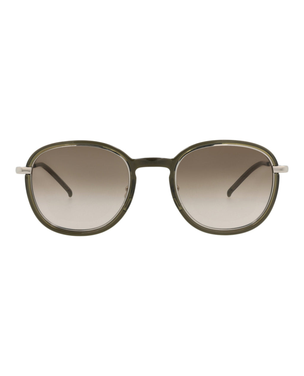 Saint Laurent Unisex Round/Oval Green Silver Brown Fashion Designer Eyewear