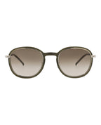 Saint Laurent Unisex Round/Oval Green Silver Brown Fashion Designer Eyewear