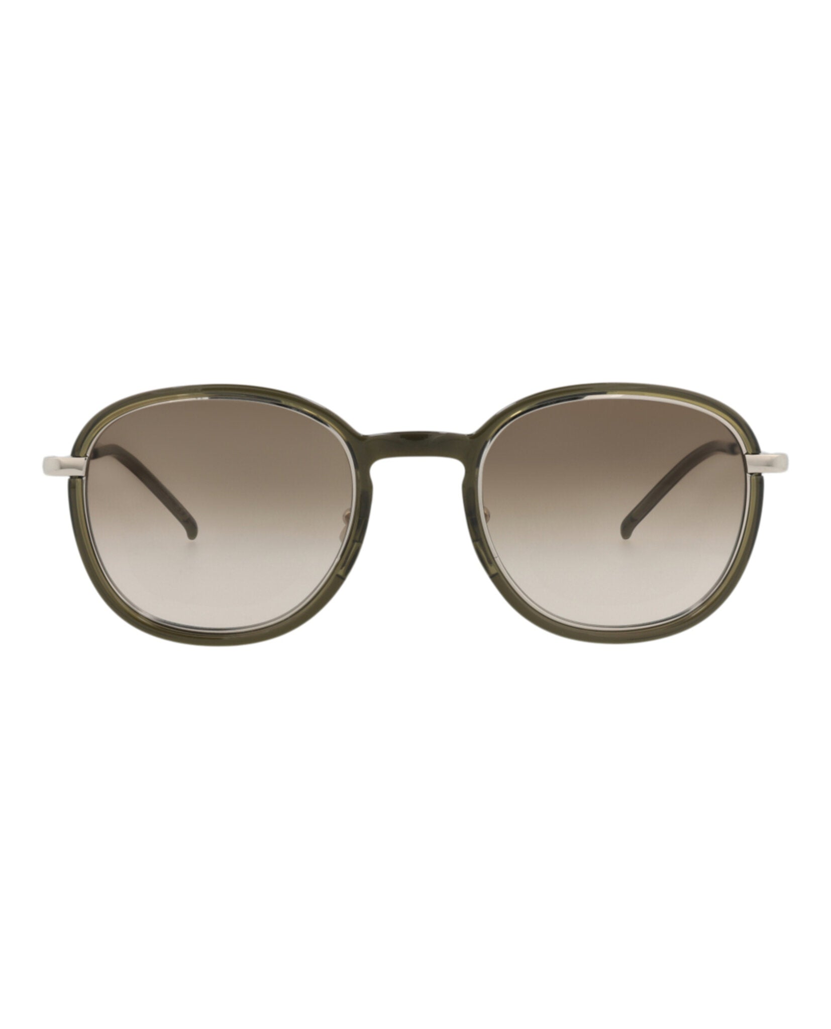 Saint Laurent Unisex Round/Oval Green Silver Brown Fashion Designer Eyewear