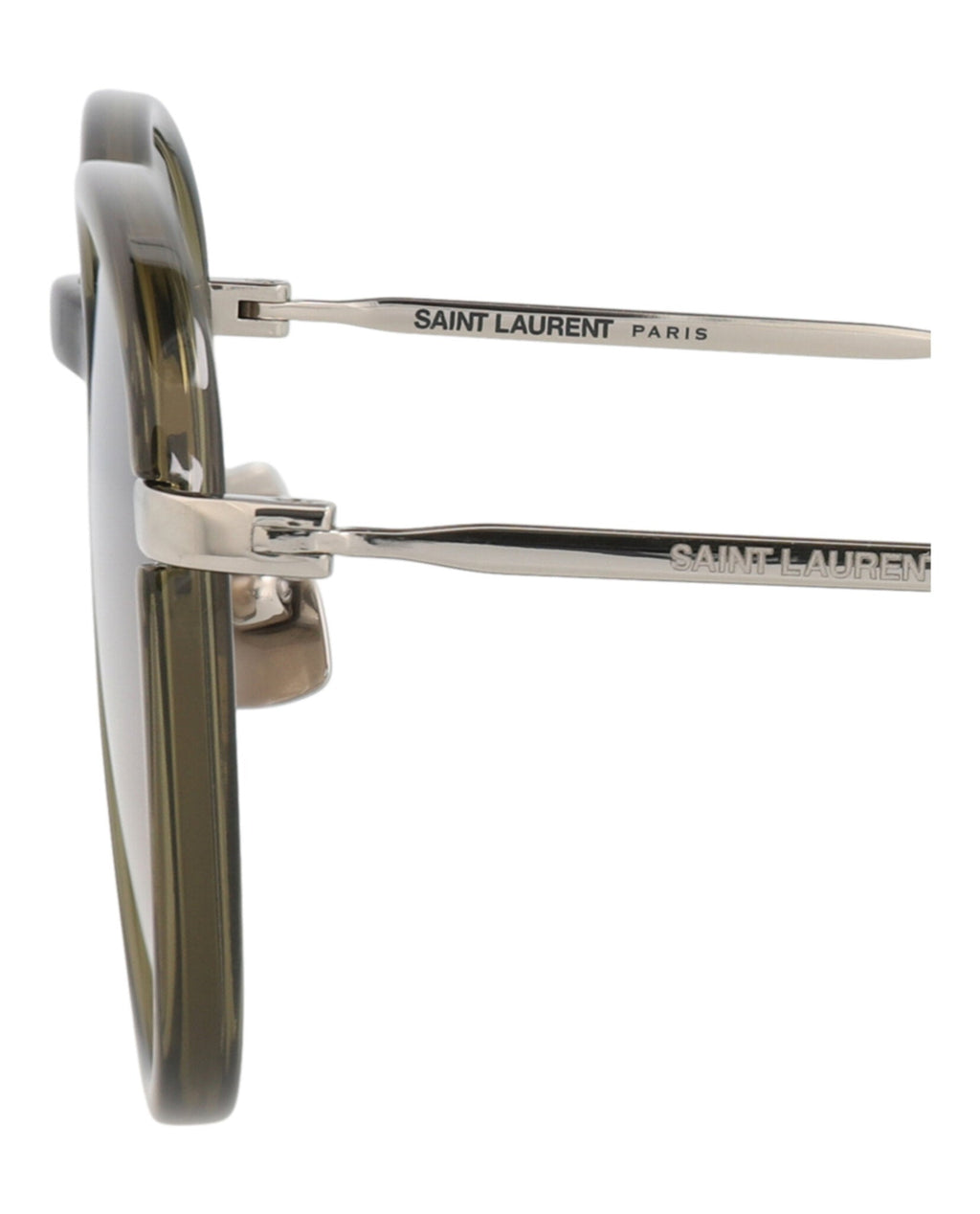 Saint Laurent Unisex Round/Oval Green Silver Brown Fashion Designer Eyewear