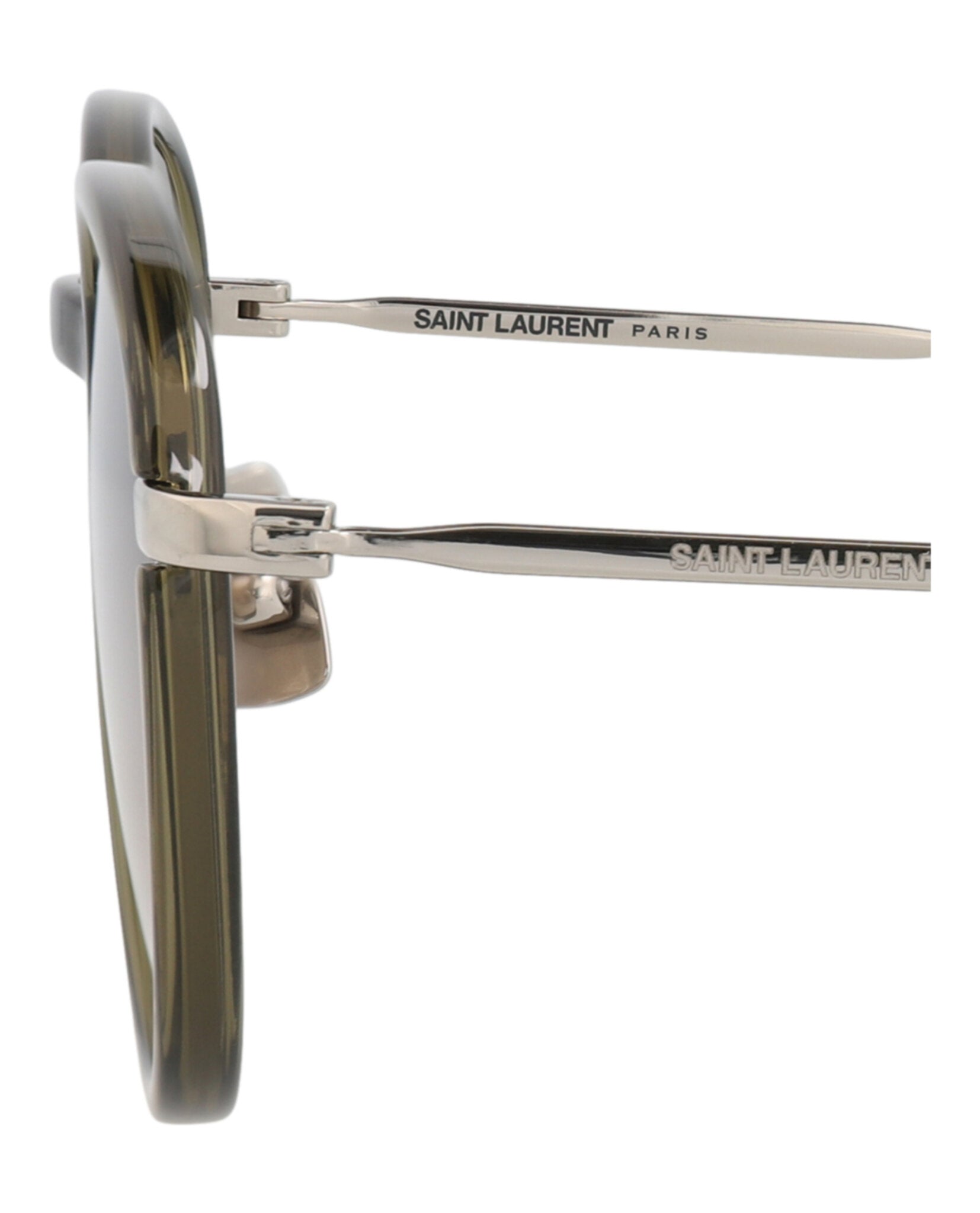 Saint Laurent Unisex Round/Oval Green Silver Brown Fashion Designer Eyewear