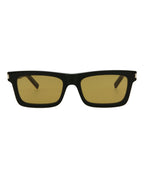 Saint Laurent Womens Square/Rectangle Black Fashion Designer Eyewear