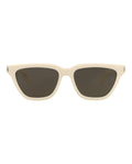Saint Laurent Womens Cat Eye Ivory Ivory Grey Fashion Designer Eyewear