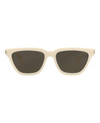 Saint Laurent Womens Cat Eye Ivory Ivory Grey Fashion Designer Eyewear