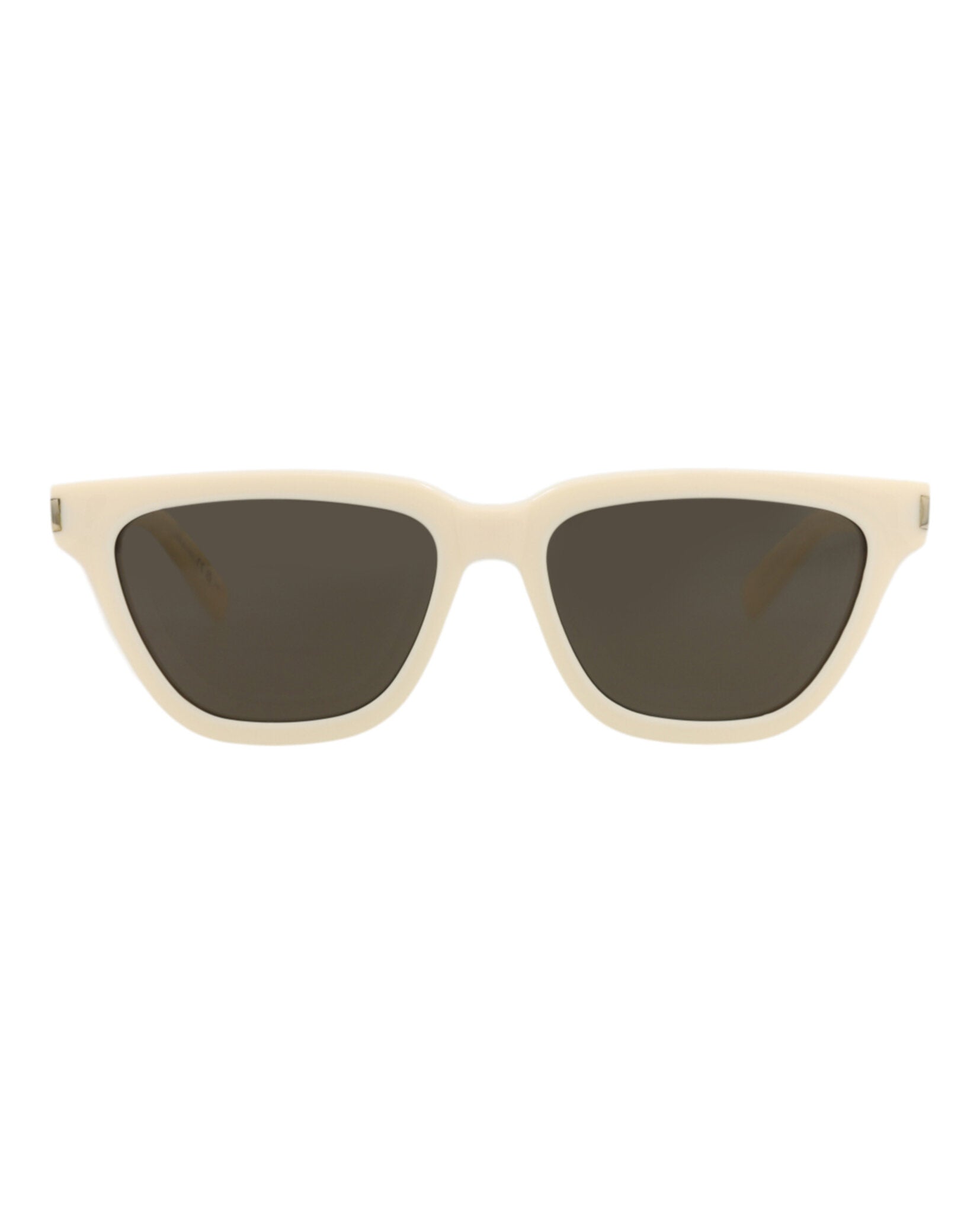 Saint Laurent Womens Cat Eye Ivory Ivory Grey Fashion Designer Eyewear
