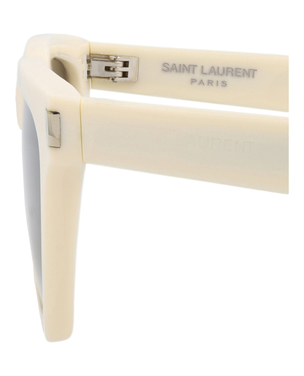 Saint Laurent Womens Cat Eye Ivory Ivory Grey Fashion Designer Eyewear