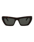 Saint Laurent Womens Square/Rectangle Havana Havana Grey Fashion Designer Eyewear
