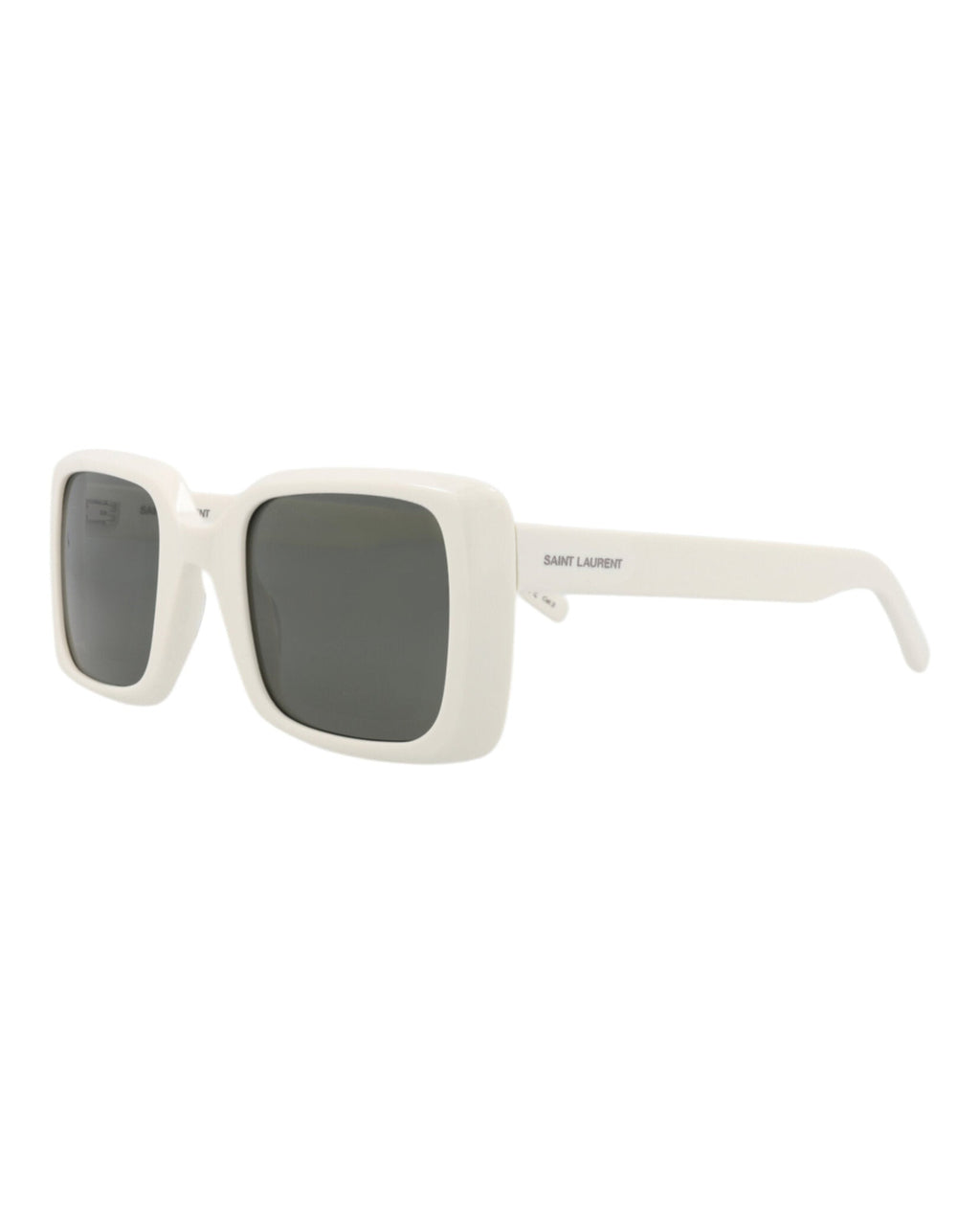 Saint Laurent Womens Square/Rectangle Ivory Ivory Grey Fashion Designer Eyewear