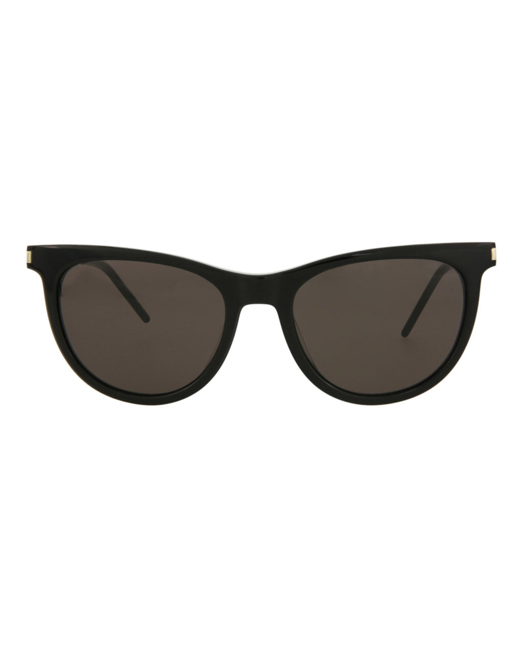 Saint Laurent Womens Cat Eye Black Silver Black Fashion Designer Eyewear