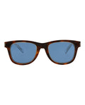 Saint Laurent Unisex Square/Rectangle Havana Crystal Blue Fashion Designer Eyewear