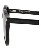 Saint Laurent Unisex Round/Oval Black Black Grey Fashion Designer Eyewear