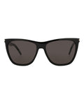 Saint Laurent Womens Cat Eye Black Black Black Fashion Designer Eyewear