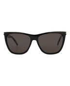 Saint Laurent Womens Cat Eye Black Black Black Fashion Designer Eyewear