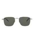 Saint Laurent Unisex Square/Rectangle Silver Silver Grey Fashion Designer Eyewear