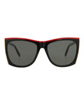 Saint Laurent Womens Square/Rectangle Black Black Grey Fashion Designer Eyewear
