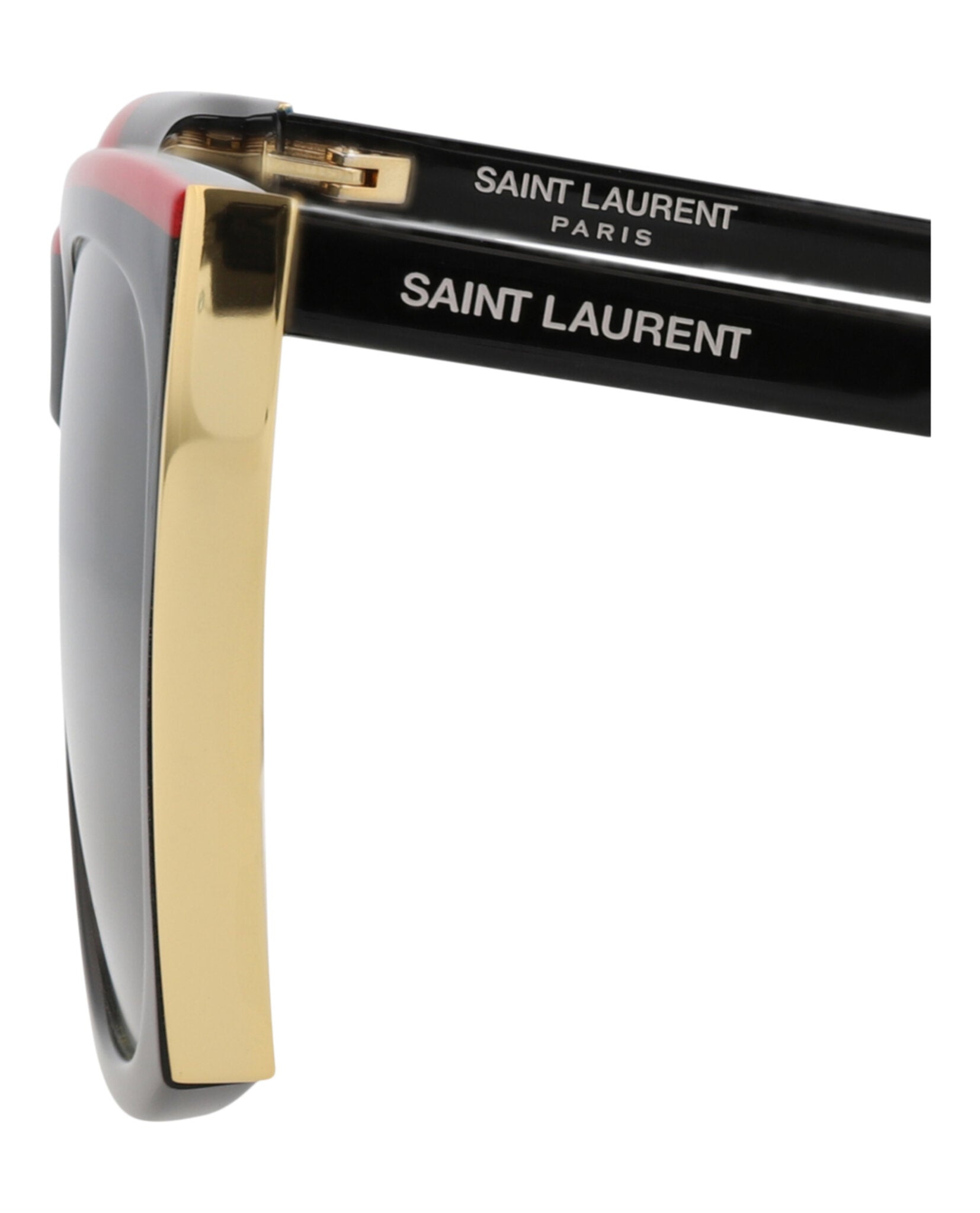 Saint Laurent Womens Square/Rectangle Black Black Grey Fashion Designer Eyewear