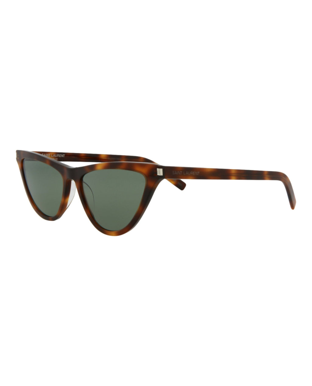 Saint Laurent Womens Cat Eye Havana Havana Green Fashion Designer Eyewear