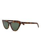 Saint Laurent Womens Cat Eye Havana Havana Green Fashion Designer Eyewear