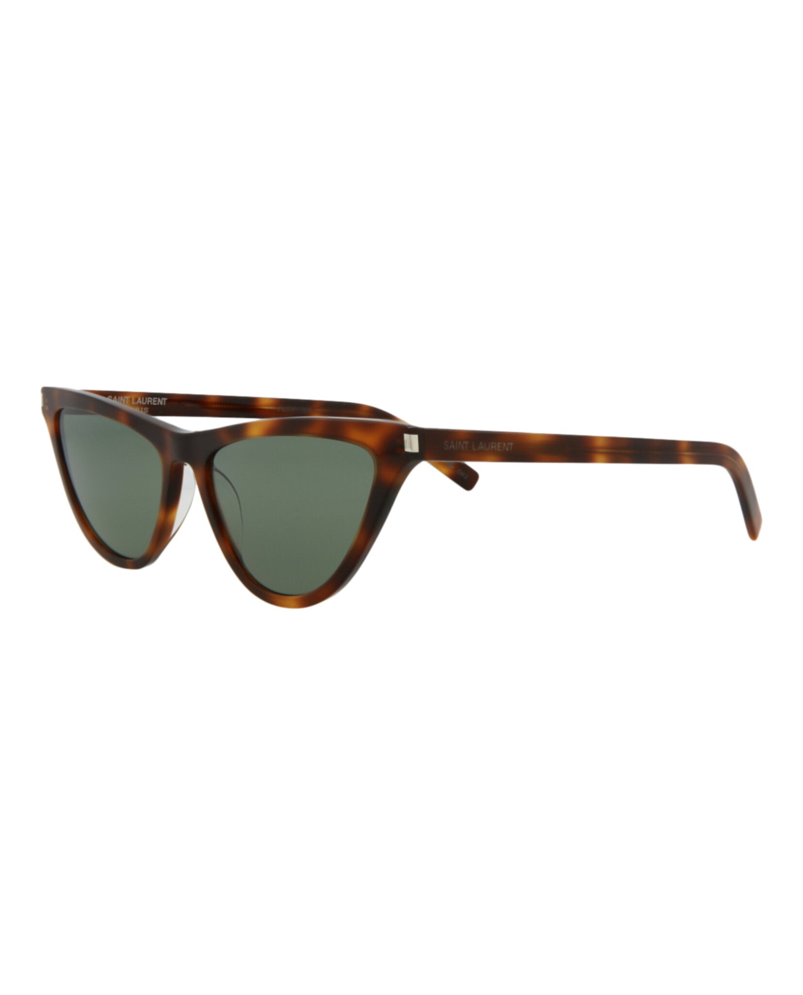 Saint Laurent Womens Cat Eye Havana Havana Green Fashion Designer Eyewear