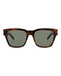Saint Laurent Unisex Square/Rectangle Havana Havana Green Fashion Designer Eyewear