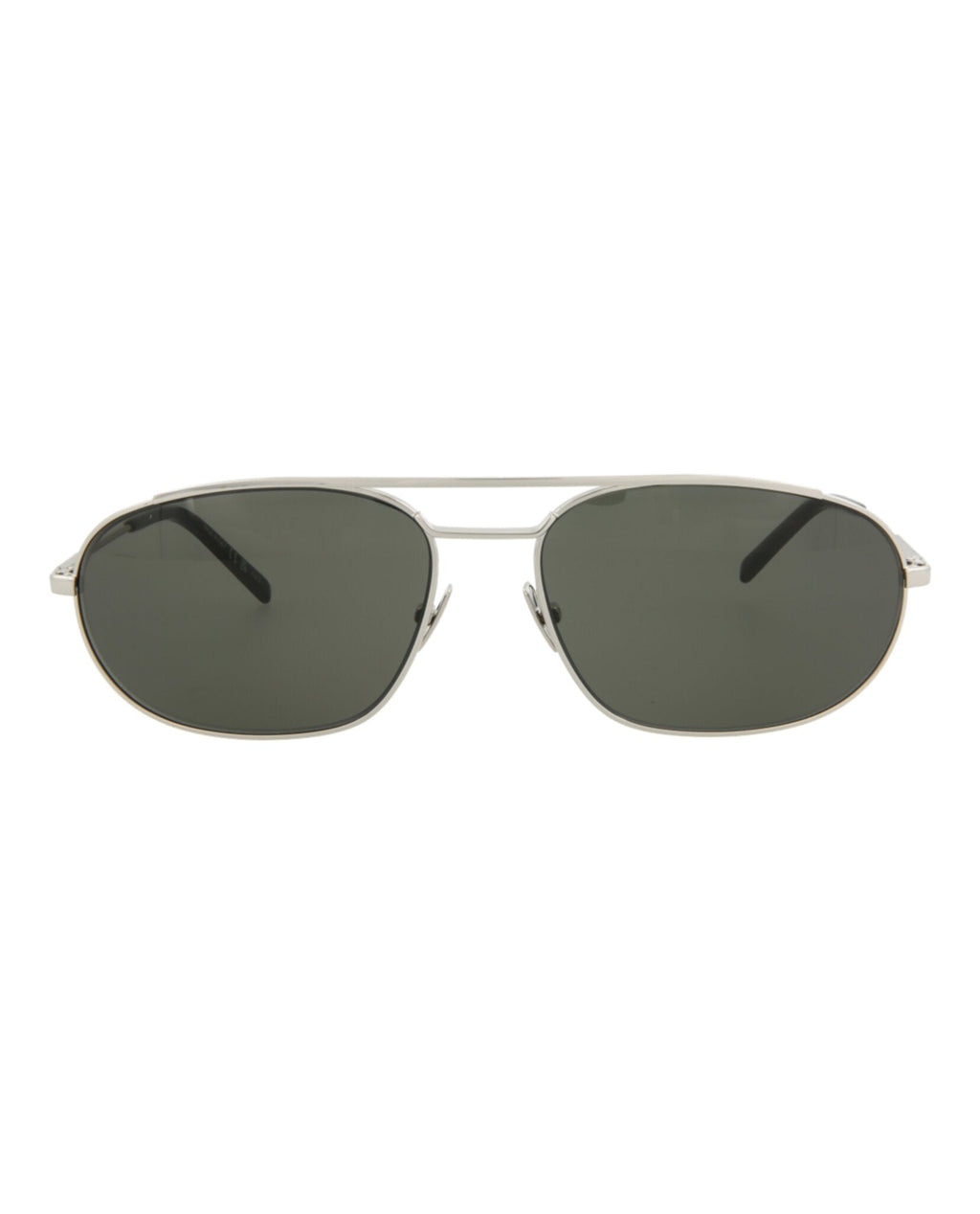Saint Laurent Mens Round/Oval Silver Silver Grey Fashion Designer Eyewear