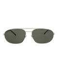 Saint Laurent Mens Round/Oval Silver Silver Grey Fashion Designer Eyewear