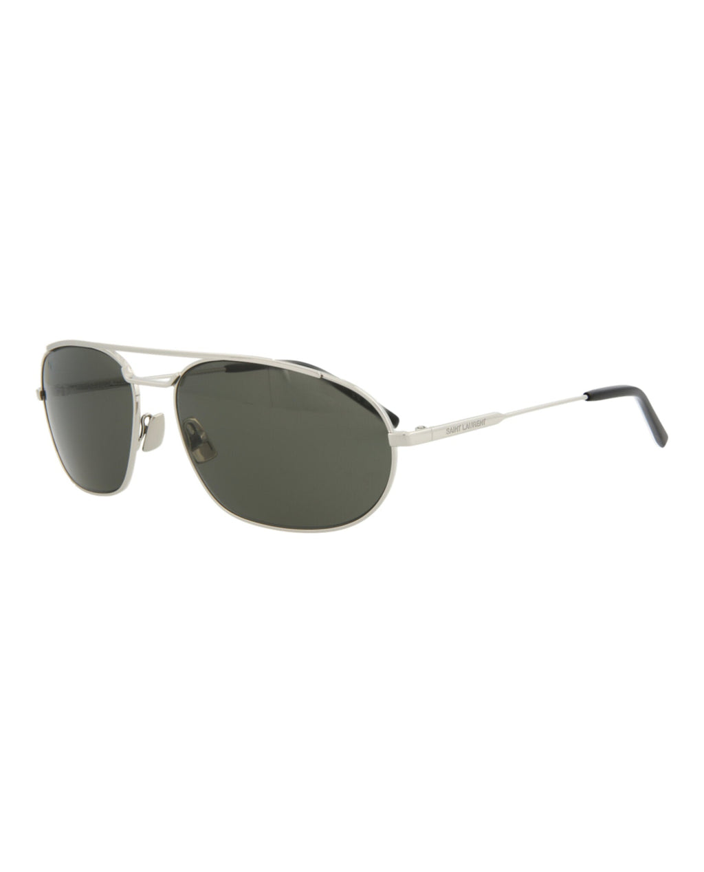 Saint Laurent Mens Round/Oval Silver Silver Grey Fashion Designer Eyewear