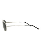 Saint Laurent Mens Round/Oval Silver Silver Grey Fashion Designer Eyewear