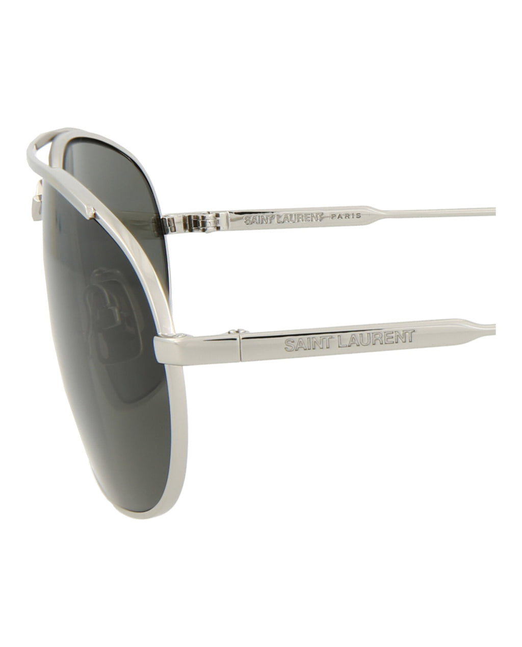 Saint Laurent Mens Round/Oval Silver Silver Grey Fashion Designer Eyewear