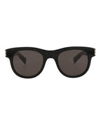 Saint Laurent Unisex Round/Oval Black Black Black Fashion Designer Eyewear Black Black Black