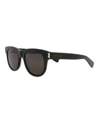 Saint Laurent Unisex Round/Oval Black Black Black Fashion Designer Eyewear