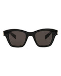 Saint Laurent Unisex Square/Rectangle Black Black Black Fashion Designer Eyewear
