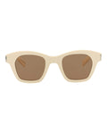 Saint Laurent Unisex Square/Rectangle Ivory Ivory Brown Fashion Designer Eyewear Ivory Ivory Brown