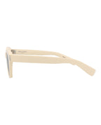 Saint Laurent Unisex Square/Rectangle Ivory Ivory Brown Fashion Designer Eyewear