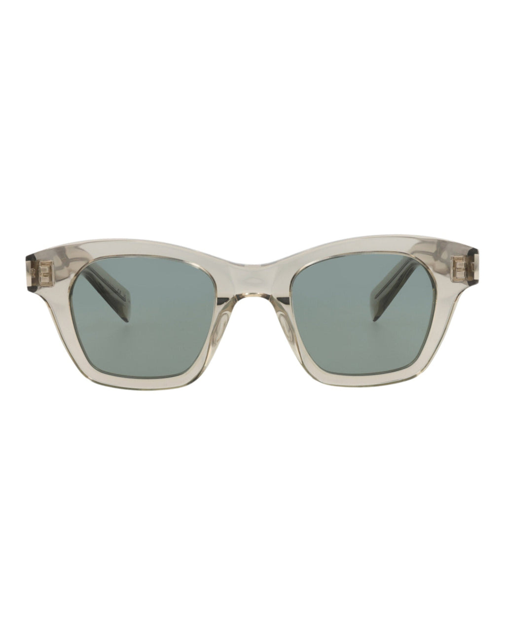 Saint Laurent Unisex Square/Rectangle Beige Beige Green Fashion Designer Eyewear Beige Beige Green
