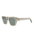 Saint Laurent Unisex Square/Rectangle Beige Beige Green Fashion Designer Eyewear