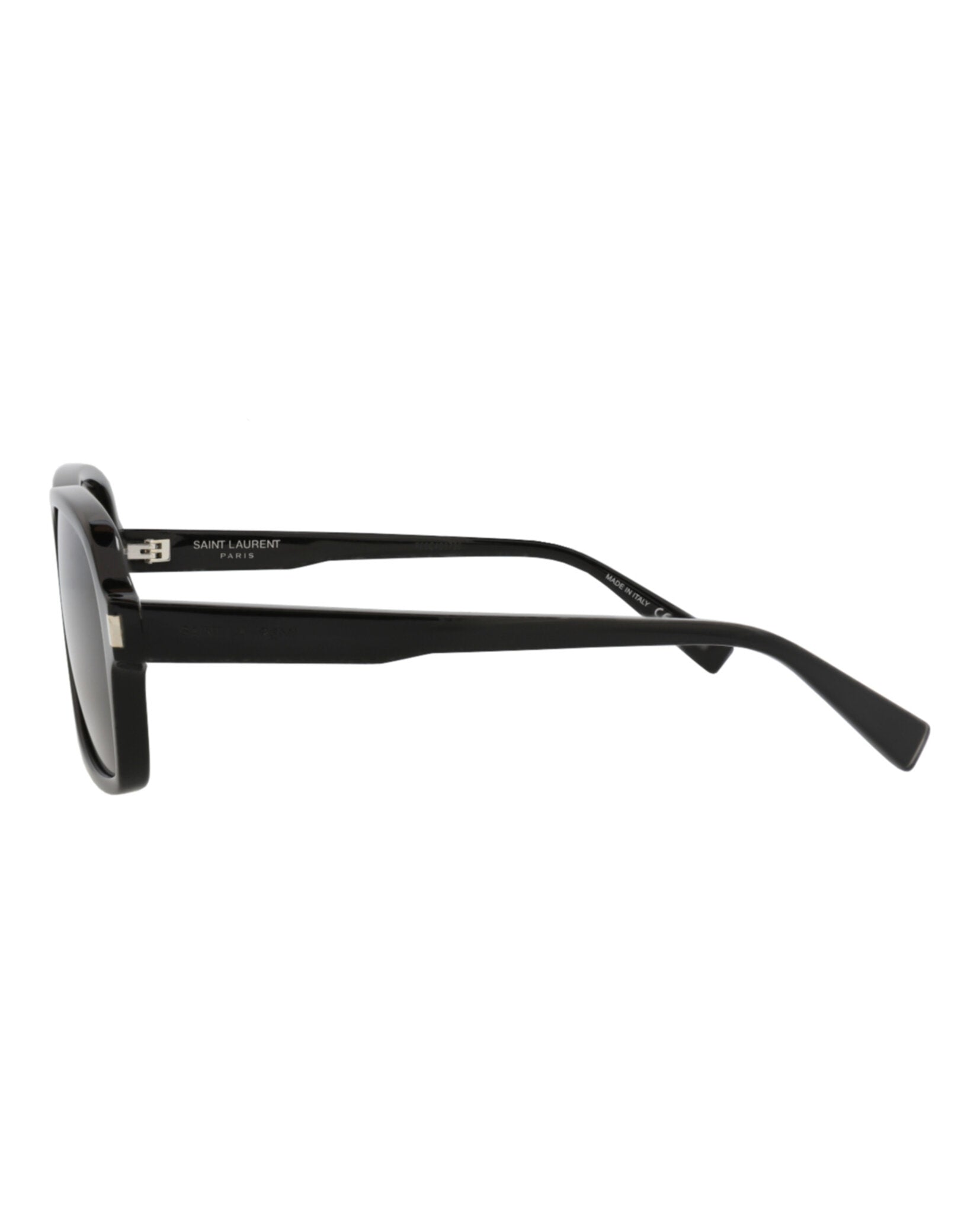 Saint Laurent Mens Aviator Black Black Black Fashion Designer Eyewear