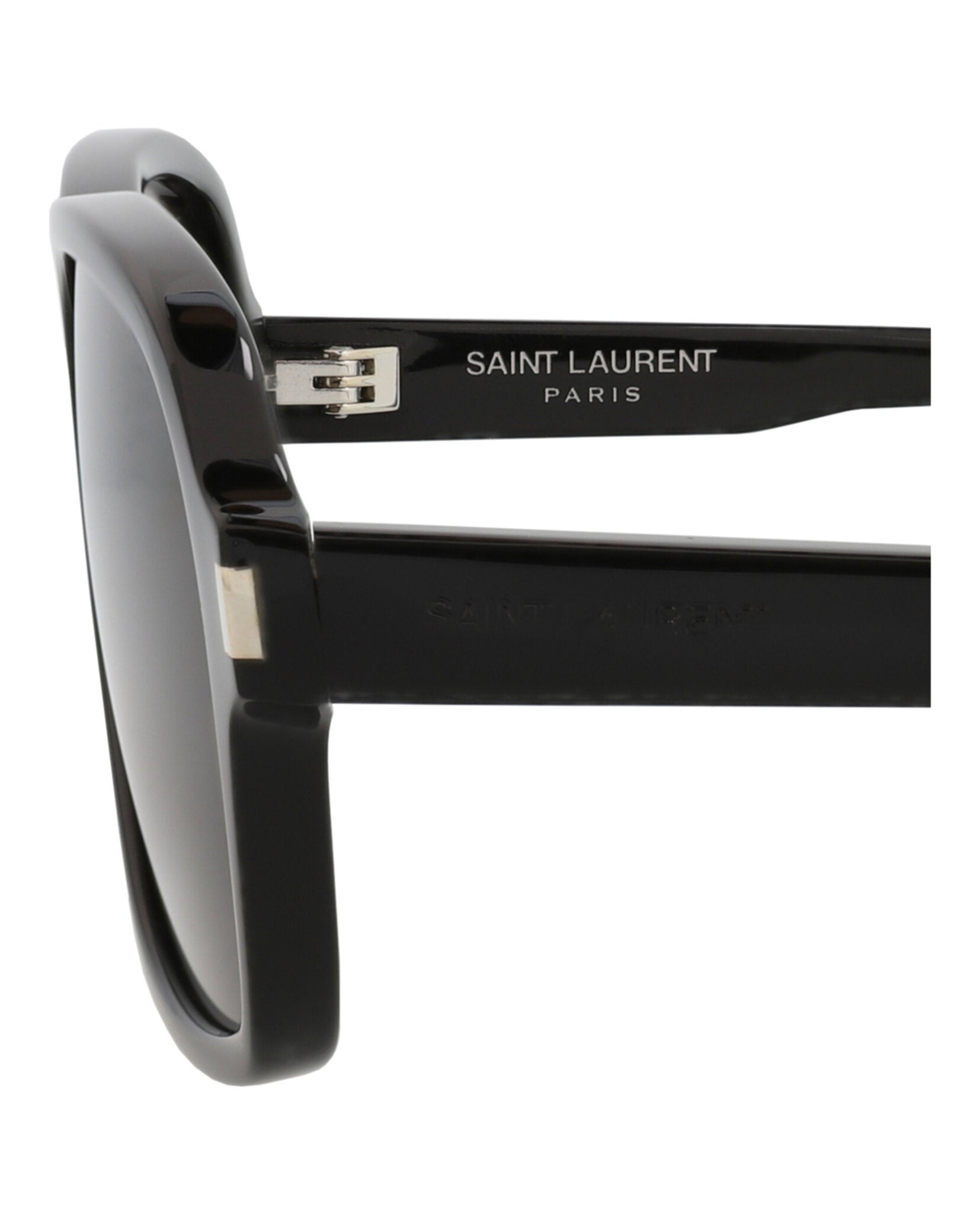 Saint Laurent Mens Aviator Black Black Black Fashion Designer Eyewear