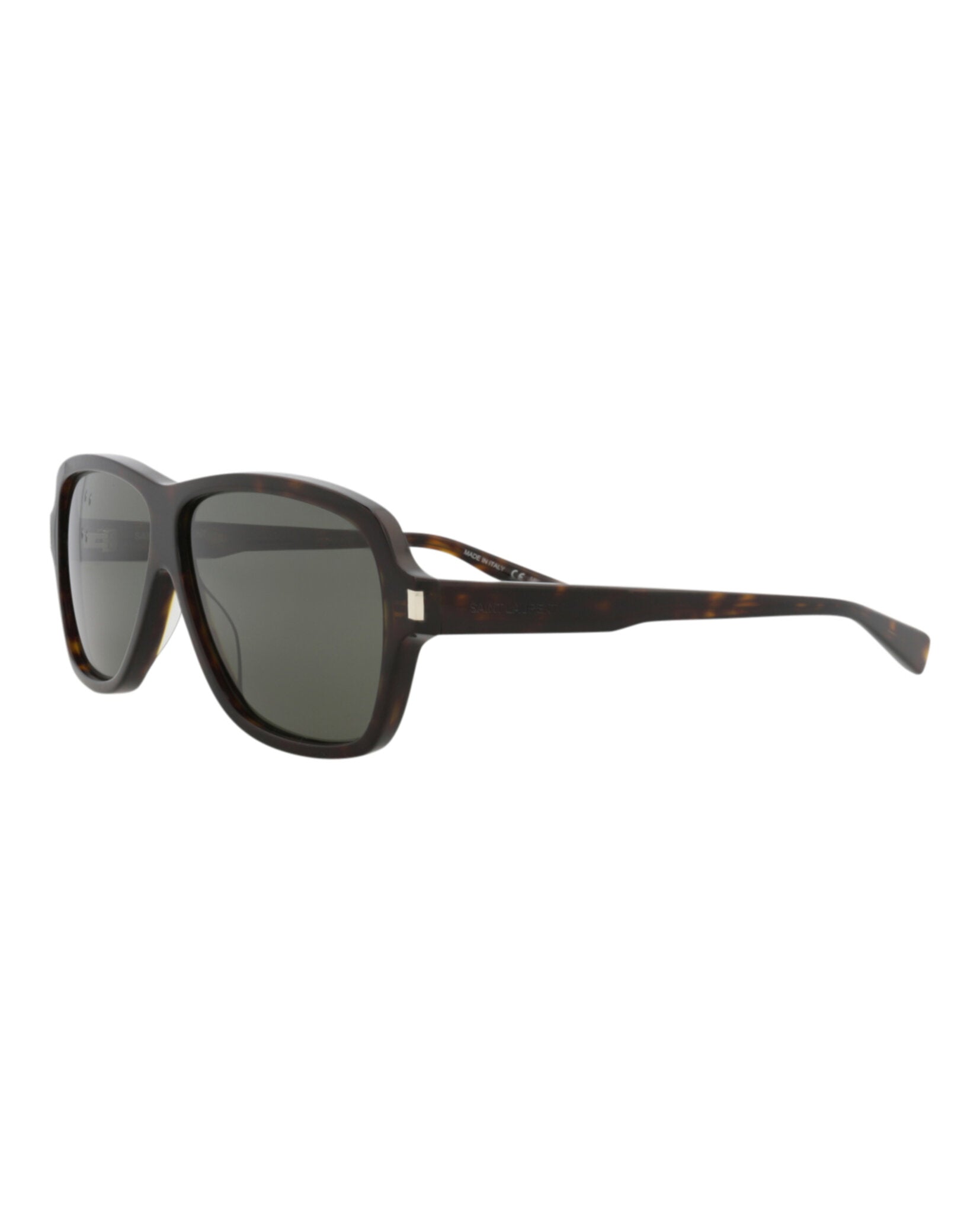 Saint Laurent Mens Aviator Havana Havana Grey Fashion Designer Eyewear