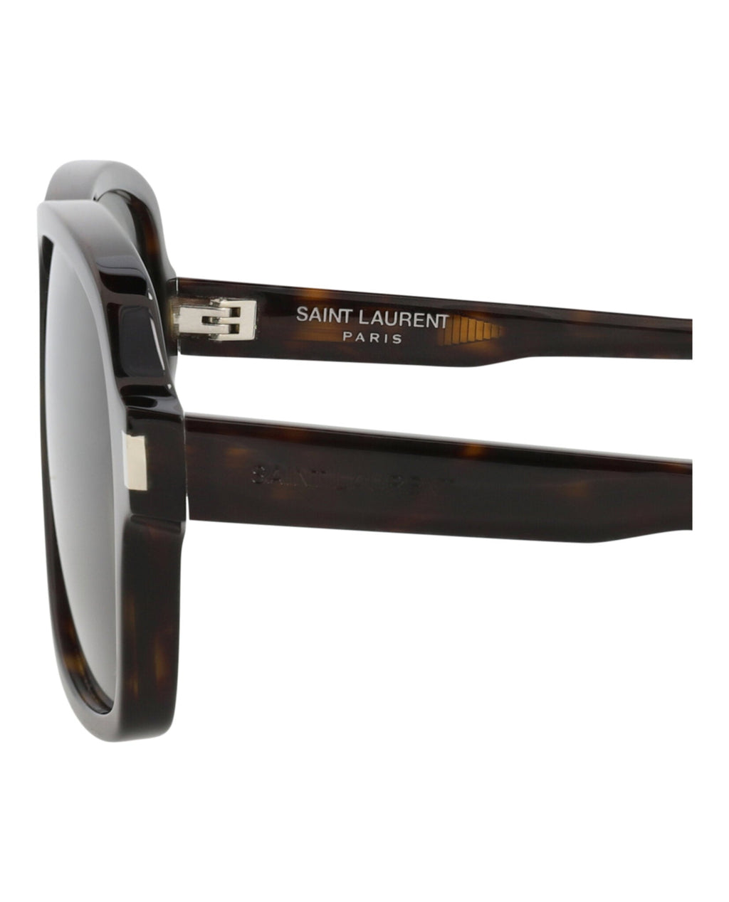 Saint Laurent Mens Aviator Havana Havana Grey Fashion Designer Eyewear
