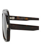 Saint Laurent Mens Aviator Havana Havana Grey Fashion Designer Eyewear
