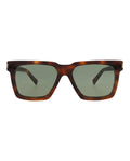 Saint Laurent Unisex Square/Rectangle Havana Havana Green Fashion Designer Eyewear
