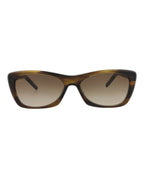 Saint Laurent Womens Cat Eye Havana Havana Brown Fashion Designer Eyewear