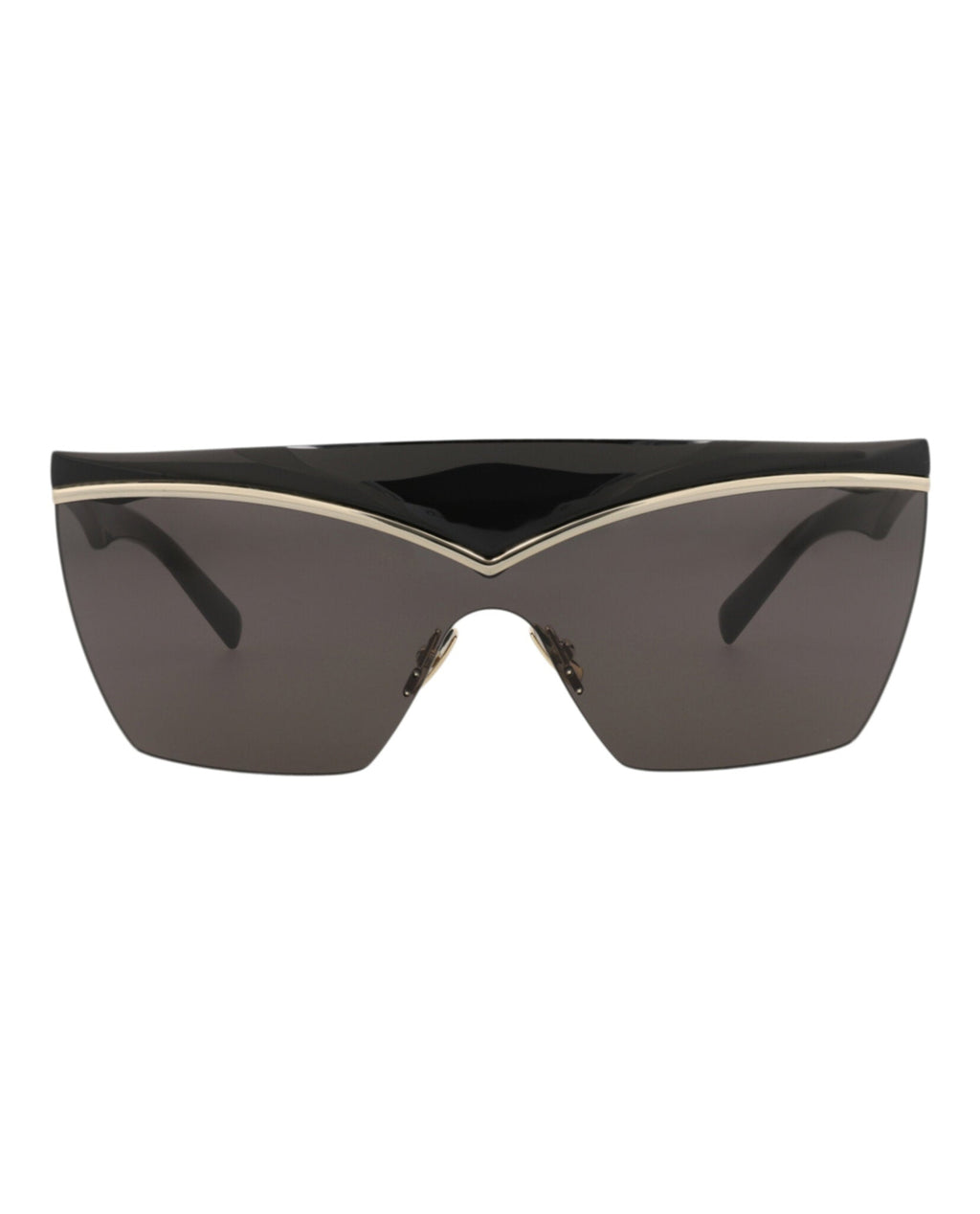Saint Laurent Womens Shield/Wrap Black Black Black Fashion Designer Eyewear